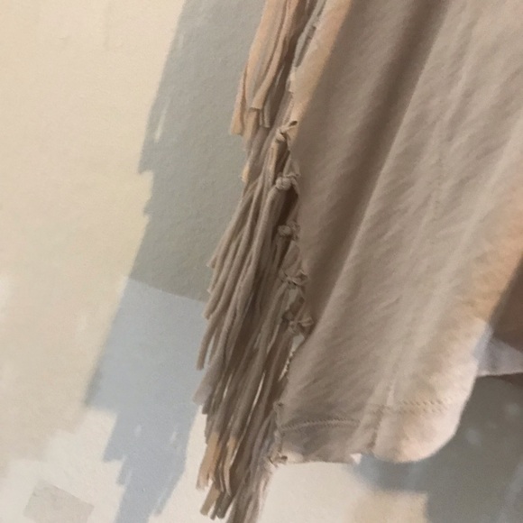 Free People Movement Fringed Poncho Creme Size Small - Picture 13 of 14